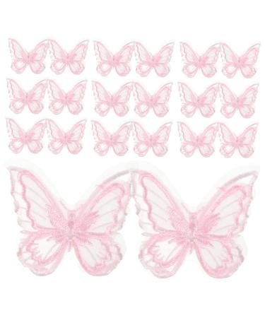 COHEALI 30pcs Mesh Butterfly Patch Caps Clothes Compact Hat Patches Sewing Patches The Fabric Delicate