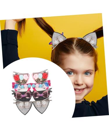ibasenice 4 Pairs Cat Ears Girl Hair Accessories Barrette Cat Ears Cat Ears Hair Barrette Hair Clips Hair Styling Accessories Cat Cosplay Hair Barrette - Buy Online on GoSupps.com