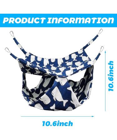Double-Layer Pet Cage Hammock Bed for Small Animals | Soft Guinea Pig Parrot Ferret Squirrel Hamster Rat Accessories - Blue - Buy Online on GoSupps.com