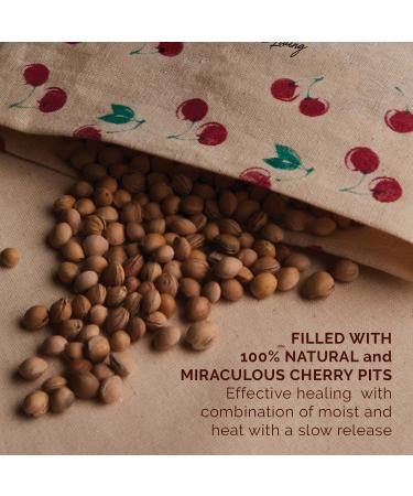 Cherrye Microwavable Heating Pillow - Cherry Pit Filled for Neck, Muscles, Joints - Hot & Cold Therapy for Pain Relief - Buy Online on GoSupps.com