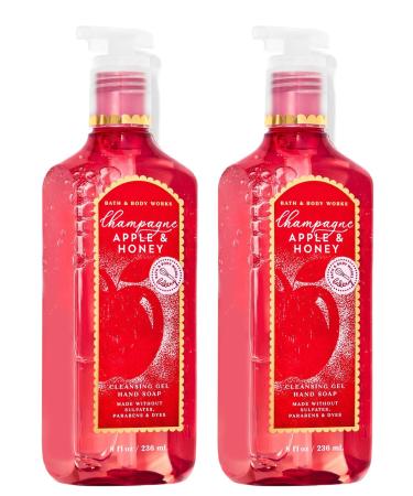 Champagne Apple and Honey Soap - Pair of 2 Bath and Body Champagne Apple and Honey Scent Cleansing Gel Soaps with pumps 8 ounces each - New for Fall 2024