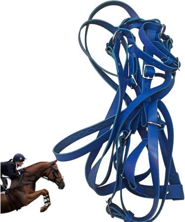 Halter for Horse | Safety Halter Chin & Throat Snap Heavy Duty Tied Halter Colorful Padded Nylon Size Horse Care for Horse Grooming Training Pochy Blue - Buy Online on GoSupps.com