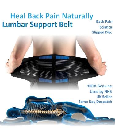 SUAVER BUTH GURT Back Support Belt - Adjustable Lumbar Support for Sciatica Relief - Black XXL (40-44) for Men & Women - International Shipping Available - Buy Online on GoSupps.com