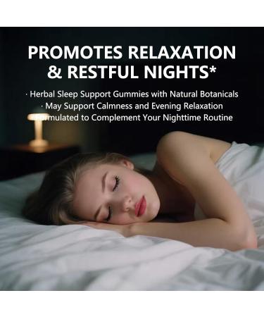 Malvjun Natural Sleep Aid Gummies - Melatonin Free Supplement - Sleep+ Gummies for Adults - Promote Deep Restful Sleep Naturally Relaxing (60count) - Buy Online on GoSupps.com