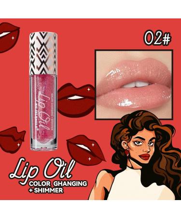 AKARY Color Changing Lip Glow Oil - Moisturizing Plumping & Hydrating Lip Gloss | Long Lasting Tinted Lip Balm Gift for Women - Buy Online on GoSupps.com