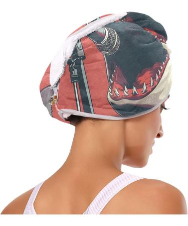 Shark Singing Hair Towel 2 Pack - Super Absorbent Quick Dry Hair Turbans | Ultimate Hair Drying Solution for Women & Girls - Buy Online on GoSupps.com