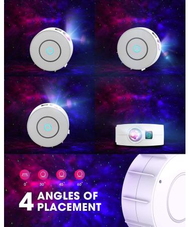 Suppou LED WiFi Galaxy Projector with RGB Adjustment, Voice Control, Timer - Smart Night Light for Kids & Adults - Compatible with Alexa & Google Assistant - Room Decor (White) - Buy Online on GoSupps.com