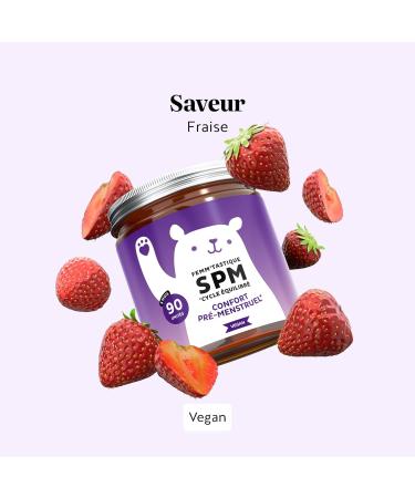 Femm'tastique SPM Cycle quilibr - Confort pr menstruel - avec 30mg de Poivre des moines Vitamine B6 et Extrait de Dong Quai - 90 unit s (3 Mois) - Vegan - Bears with Benefits 1 unit (Lot de 90) - Buy Online on GoSupps.com