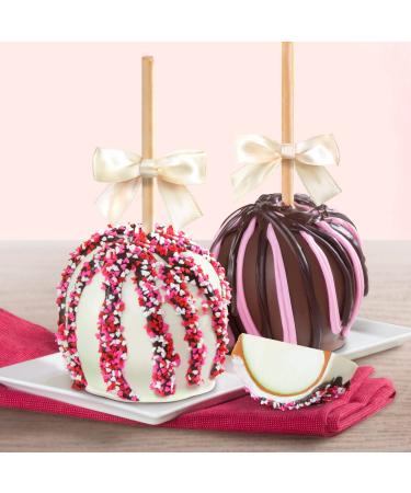 Love Milk and White Chocolate Caramel Apples Pair - 2 Gift Boxed Apples - Buy Online on GoSupps.com