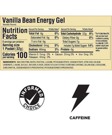 GU Energy Running Gels - 4 Gel Taster Pack - Sports Energy Gels For Running Cycling Triathlon (Vanilla Bean) - Buy Online on GoSupps.com