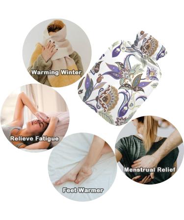 Shop Naanle Hot Water Bottle with Paisley Cover - 1L Heat Therapy for Pain Relief | Transparent Design for Hand Foot & Neck Comfort - Buy Online on GoSupps.com