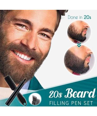 Buy Luejnbogty 2pcs Beard Pen & Brush Set Mustache Dyeing & Shaping Tools Black Beard Enhancer for Men Worldwide Shipping - Buy Online on GoSupps.com