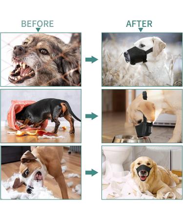 Soft Nylon Adjustable Dog Muzzle | Anti-Biting & Bark Control | Breathable Mesh Design | Suitable for Small, Medium, Large Dogs | 4 Colors & Sizes | Medium Black - Buy Online on GoSupps.com