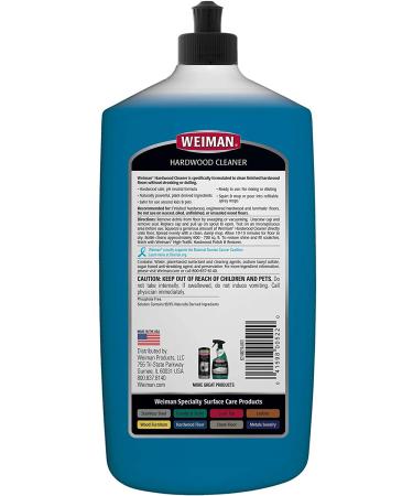 Weiman Hardwood Cleaner for Finished Hardwood, Engineered & Laminate Floors - Streak-Free 32oz - EPA Safer Choice Certified - Buy Online on GoSupps.com