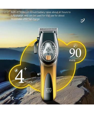 Buy Premium Cordless Hair Clippers for Men - Electric Hair Cutting Kit with Rechargeable DLC Blade & Magnetic Levitation Motor (Gold) - International Shipping Available - Buy Online on GoSupps.com