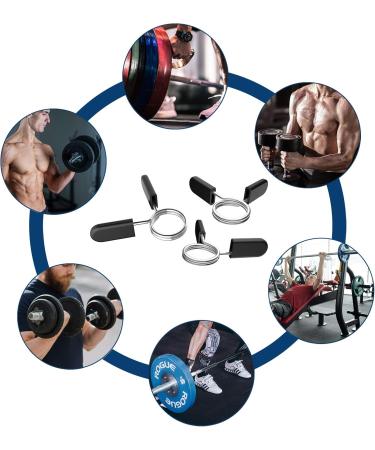 Simpeak 6-Piece Barbell Spring Clamps Set | 25/28/30mm Locking Dumbbell Clamps for Gymnastics & Weightlifting | Durable Ratchet Design - Buy Online on GoSupps.com