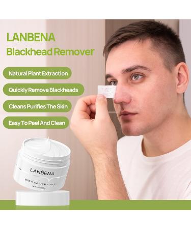 LANBENA Blackhead Remover Face Peel Off Mask 1.05 oz - Pore Strip for Nose & Face Blackheads - Buy Online on GoSupps.com