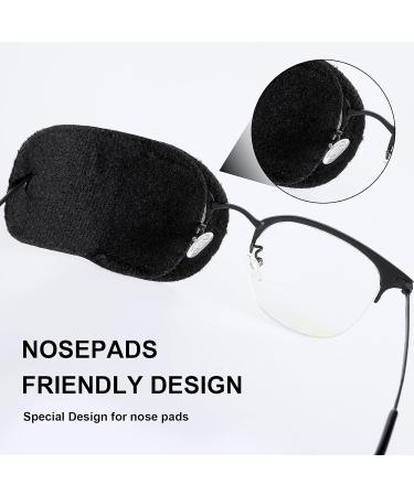 4 Pcs Reusable Eye Patches for Kids & Adults | Lazy Eye Treatment for Amblyopia & Strabismus | Left & Right Eye Patches for Glasses (Black - Buy Online on GoSupps.com