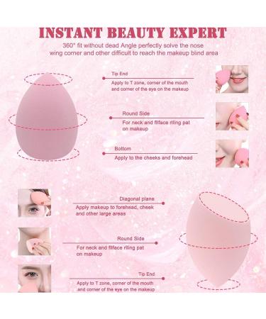 14 Makeup Blenders Sponge Set - BeautyBlenderss Foundation Sponges - Triangle Powder Puff - Finger Makeup Sponge | For Liquid Creams And Powders Coffee - Buy Online on GoSupps.com