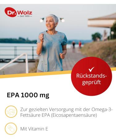  Dr. Wolz 60 x EPA 1000mg Dr Wolz for a targeted supply of omega-3 fatty acid EPA - Buy Online on GoSupps.com