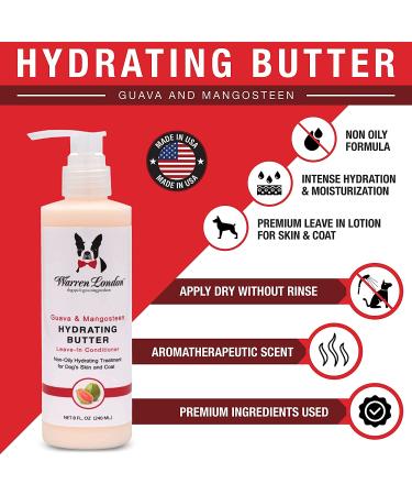 Warren London Hydrating Butter Dog Conditioner | Aloe Lotion for Skin, Coat, Dry Skin & Dandruff | Made in USA | 8oz - Guava - Buy Online on GoSupps.com