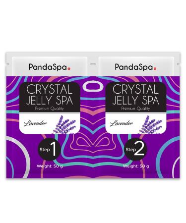 Pandaspa Crystal Jelly for Pedicure Spa Foot Bath Soak and exfoliate tired feet - Lavender (1 Set) 1 Count (Pack of 1)