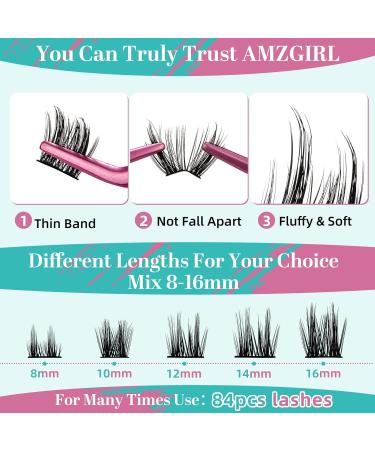 Diy Lash Extension Kit Lash Extensions Kits 84 Pcs Lash Clusters With Lash Glue Remover Eyelash Clusters Tweezer For Beginner Diy Individual Lash Extension At Home Easy To Apply(Blushing) 1 count (Pack of 1) Blushing - Buy Online on GoSupps.com