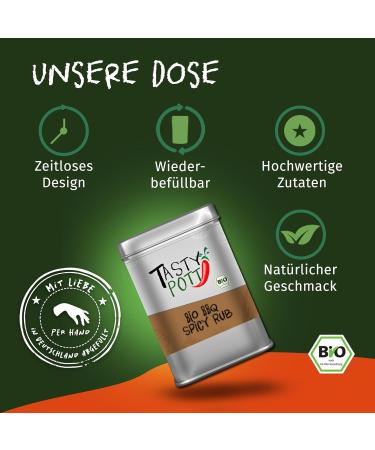 Jeske Sports Supplies Tasty Pott Organic grill spices spice mixtures BBQ grilling spices grill steak spices grill vegetables spices Bio BBQ Spicy Rub 100 g - Buy Online on GoSupps.com