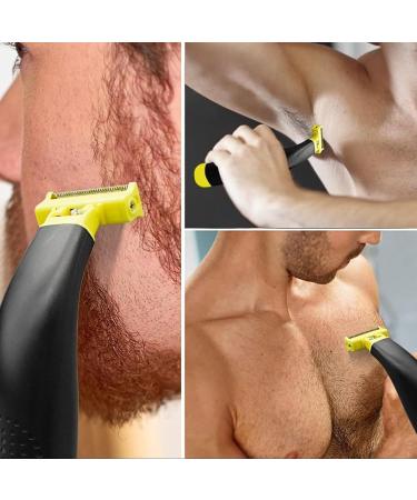 Full Body Washed Wet & Dry Shaver Waterproof Male Hygiene Razor Electric Body Hair Trimmer for Men USB Rechargeable Shaver with 4 Types of Limited-Length Combs (1 Set) - Buy Online on GoSupps.com