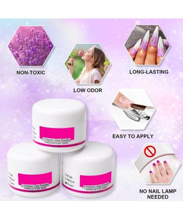 Professional Acrylic Nail Kit Set with Glitter Decorations and Nail Dryer - DIY Gel Manicure Set - Buy Online on GoSupps.com