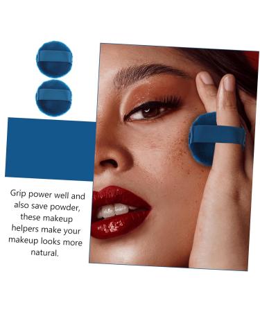 Ipetboom Powder Puff Foundation Set - 4 Pcs Cosmetic Organizer & Blending Puffs - Ideal for Makeup Eyeshadow and Blush - Christmas Stocking Stuffer - 5.5x5.5cm Dark Blue - Buy Online on GoSupps.com