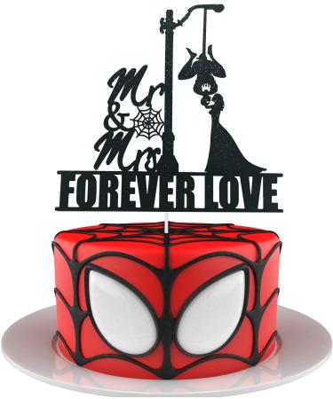 Funny Wedding Cake Topper Spiderman Wedding Cake Topper Super Hero Theme Wedding Cake Topper Avenger Theme Wedding Cake Topper Rustic Wedding Cake Topper Black Silhouette Cake Topper