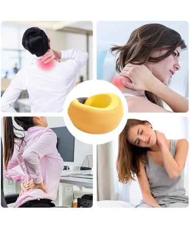 Fovolat Neck Brace - Neck Brace & Elastic Supports | Soft Foam Wraps Keep Vertebrae Stable Soft Neck Support Relieves Pressure in Spine Neck Support Brace for Travel Yellow - Buy Online on GoSupps.com
