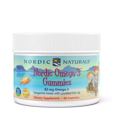 Nordic Naturals Nordic Omega-3 Gummies Tangerine Treats 82 mg 60 Gummies