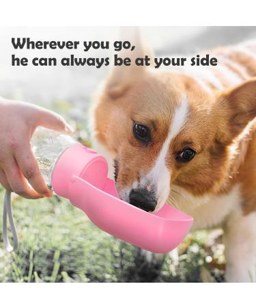 Peteast 550ml Foldable Dog Water Bottle - BPA-Free Travel Hydration for Pets | Ideal for Hiking & Outdoor Adventures (Pink) - Buy Online on GoSupps.com