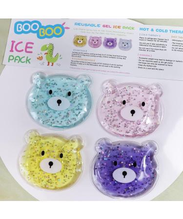 Reusable Kid-Friendly Boo Boo Ice Pack - Hot Cold Therapy for Fever, Injuries, Colic, Gas, and Stomach Pain Relief (4 Pack) - Buy Online on GoSupps.com