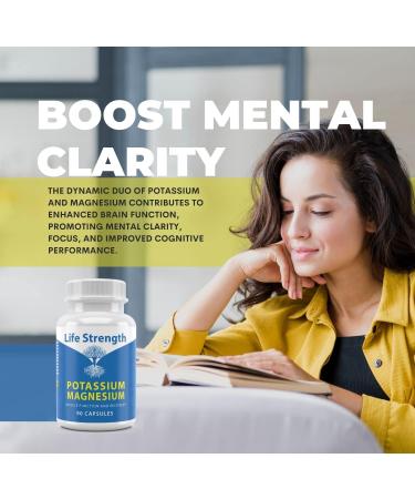 Life Strength Magnesium Potassium Complex Supplement - 90 Capsules - Supports Vascular Health & Leg Cramp Relief - Buy Online on GoSupps.com