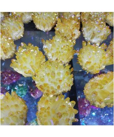 1pcs 300-700g Natural Crystal Cluster Electroplated Yello Crystal Cluster Reiki Stone Crystal Tip House Decorative Natural Stones ERBDRGAZ (Size : 400-500g) - Buy Online on GoSupps.com