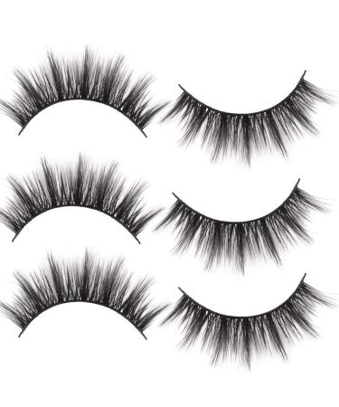 False Eyelashes 5 Pairs Cat Eye Faux Mink Lashes Natural Looking Reusable Easy to Apply and No Glue Needed Waterproof Fake Eyelash Extension for Women.(8017: 11-16MM) 1 Fl Oz (Pack of 1)