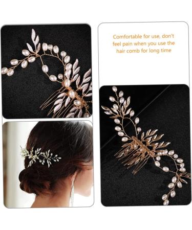 minkissy Accessories pearl hair comb tiara hair accessories hair pearls accessories for women pearl hair pin bridal hair comb prom hair clips hair combs for wedding alloy bride Beads Comb - Buy Online on GoSupps.com