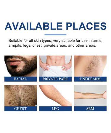 Effective Hair Removal Spray Foam for Men - Painless Depilatory Cream for Underarms Chest Back & Legs - Suitable for All Skin Types - Buy Online on GoSupps.com