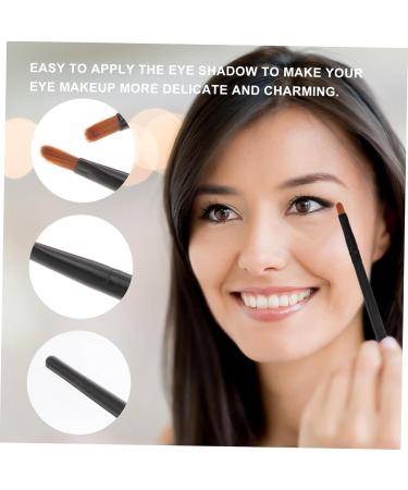 AUTSUPPL 10pcs Nose Shadow Brush Makeup Concealer Brush Single-head Brush Beauty Supply Wooden Handle Black - Buy Online on GoSupps.com