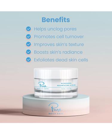 MicroDerm Resurfacing Scrub - Exfoliating Polish for At-Home MicroDermabrasion with Vitamin A E & Squalane - Shop Internationally - Buy Online on GoSupps.com