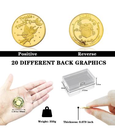 Buy HJFH Gold Tooth Fairy Coins | 20pcs Tooth Fairy Gifts for Boys & Girls - Perfect Keepsake - Buy Online on GoSupps.com