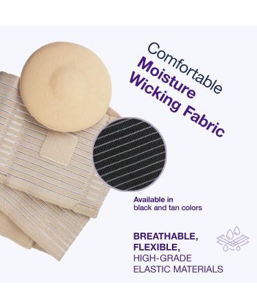 Armor Adult Flexible Umbilical Hernia Support Belt - Size Medium, Black Color - Relief of Abdominal Pain and Pressure, Stretchy Elastic Tummy Control Comfort - Men and Women - Buy Online on GoSupps.com