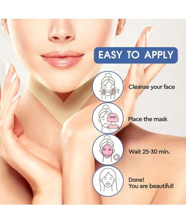 V Line Lifting Face Mask V Shape Lifting Face Masks Skincare with Hyaluronic Acid Chin Lift Mask Firming Lifting Facial Mask Hydrating Double Chin Reducer Moisturizing Face Slimmer - Buy Online on GoSupps.com