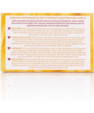 Kind Natured The Awakening Cleansing Scrub Bar Natural Orange and Grapefruit Vegan Bar Exfoliating Soap 100g - Buy Online on GoSupps.com