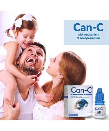 Can-C Eye Drops 5ml Vials (2-Pack) with NAC & L Carnosine - includes Eye Glass Cleaner Spray and Cloth - Buy Online on GoSupps.com
