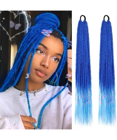Bun Hair Pieces for Women 24 Inch Braided Ponytail Multicolor Braid Extensions Rainbow Braided Hair Extensions Synthetic Wigs with Elastic Bands Messy Bun Hair Piece (Color : #17 Size : 24inch) - Buy Online on GoSupps.com