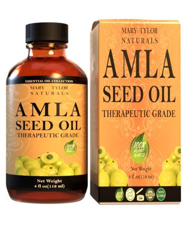 Mary Tylor Naturals Amla Seed Oil (4 oz)  Premium  Therapeutic Grade  100% Pure and Natural  Cold-Pressed  Unrefined  Great for Hair Care